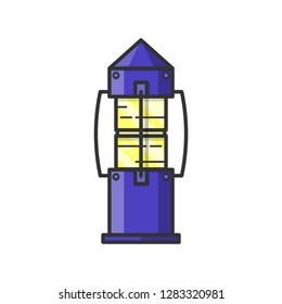 Blue sea lantern in old style.