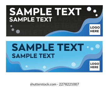Blue sea Lower third Banner News Vector 2 Style Design