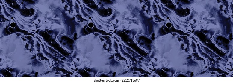 Blue Sea Marble Watercolor. Water Color Splash Stone. Denim Alcohol Ink Background. Navy Rock Floor. Light Vector Texture. Navy Gradient Background. Blue Marble Tile Pattern. Vector Seamless Painting