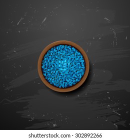 Blue sea salt. spa background