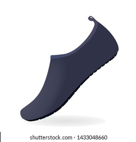 Blue sea shoe. vector illustration