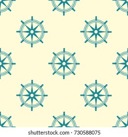  Blue sea steering wheel pattern vector eps 10  design