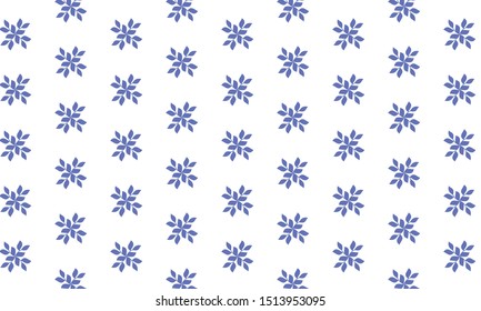 Blue Sea Thrift Leaves Pattern Background