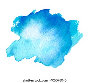 Blue Sea Water Watercolor Ink Hand Stock Vector (Royalty Free ...