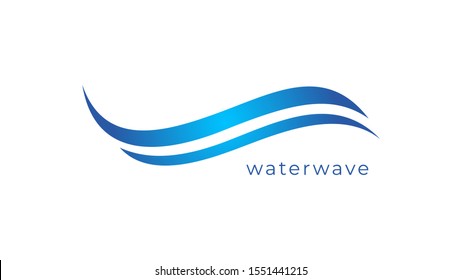 Blue Sea Water Wave Logo Design Vector Logo Template