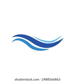 blue sea Wave Clipart vector