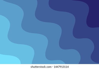 Blue sea wave gradient vector background. Abstract blurred wallpaper texture.Template for website design and social media advertising. 