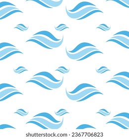 Blue sea wave illustration for background design vector