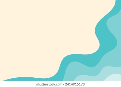 Fondo abstracto del patrón de las líneas de onda del mar azul. Pancarta moderna. Fondo de escritorio. Ilustración vectorial
