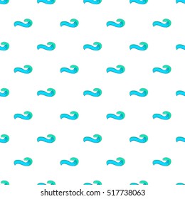 Blue sea wave pattern. Cartoon illustration of blue sea wave vector pattern for web