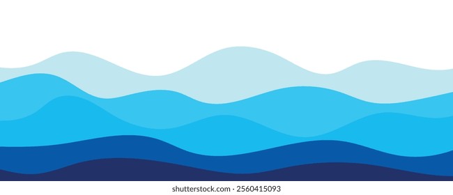 blue sea wave vector background