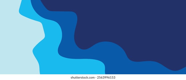 blue sea wave vector background