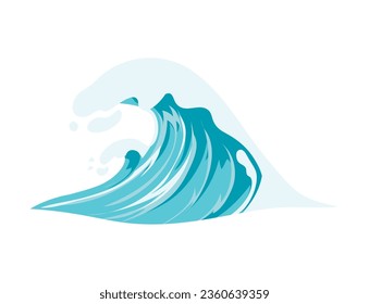 blue sea wave vector isolated