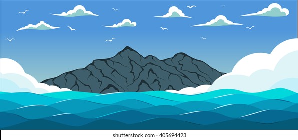 Blue sea with waves