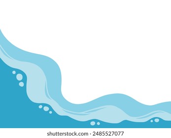 Blue Sea waves background illustration