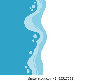 Blue Sea waves background illustration