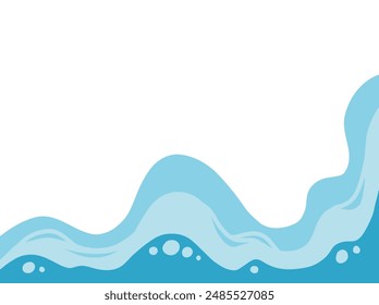 Blue Sea waves background illustration
