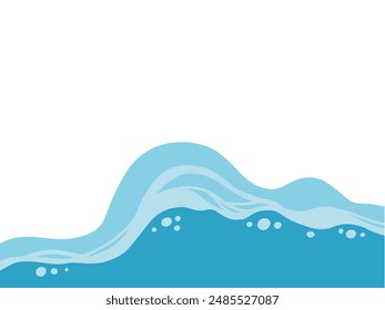 Blaue Meereswellen Hintergrund Illustration