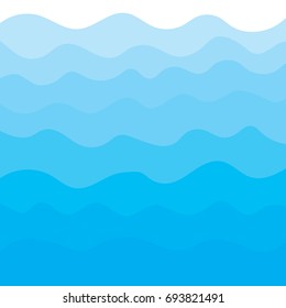 blue sea waves- vector background