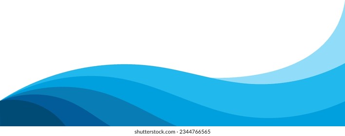 La decoración ondulada del mar azul es un fondo vectorial abstracto. Patrón mínimo de onda curva agua sin costuras. Plantilla de gráfico de rayas de líneas. Ilustración vectorial.	