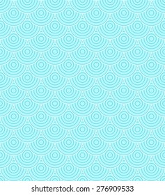 Blue Sea wavy seamless pattern. Vector illustration