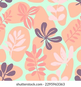 Diseño De Forma De Flora Abstracta Azul Sin Marea. Gradiente Naturaleza Continua Retro Acuarela, Arte Sin Maravilla. Papel de tapiz de pintura de jardín de verano repetido amarillo. 
