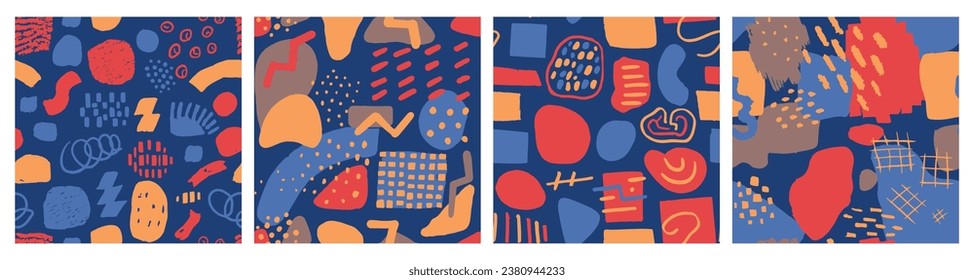 Abstracto Azul Sin Marea Con Fondo Textil. Decoración Inmaculada, Obra De Arte Moderna, Papel De Techo Sin Maravillas. Fondo de tela de moda negro sin soldadura