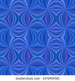 Blue seamless abstract hypnotic curved burst stripe pattern background - vector graphic design