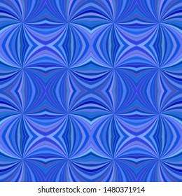 Blue seamless abstract hypnotic swirl stripe pattern background - vector burst graphic design