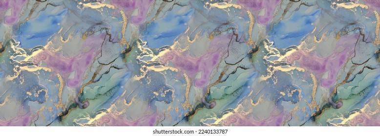Fondo Azul Sin Marea. Pintura de arte de oro. Mármol de tinta del vector púrpura. Textura Fluida Elegante. Tinta De Alcohol Rosa De Mármol. Fondo de color de agua verde. Color de la tinta verde de mármol. Pintura moderna y sin foco