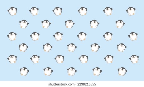 fondo azul transparente con pingüinos