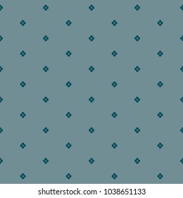 Blue seamless  background with quatrefoil flower symbol shape