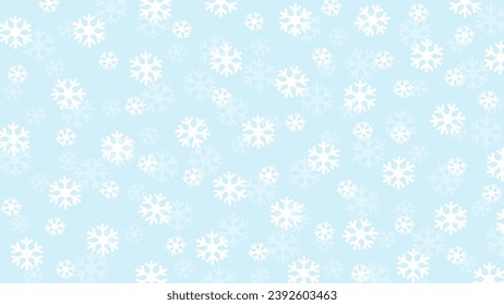 Fondo azul transparente con copos de nieve