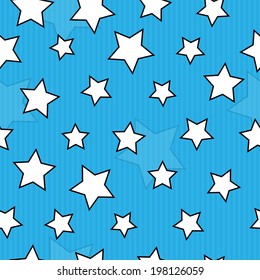 Fondo azul transparente con estrellas
