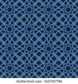 Blue seamless background with traditional celtic patterns.