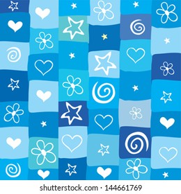 Blue seamless background. vector background