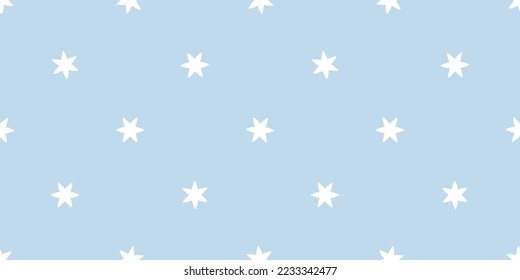 Blue seamless banner with white stars