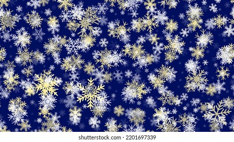 Blau Nahtlose Weihnachtshintergrund Schnee-Illustration Weihnachtsgeschmack. Flitterschmuck