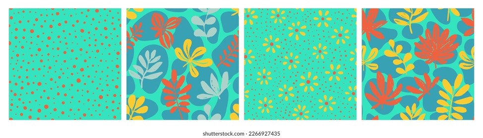 Blue Seamless Color Beach Decor Backdrop. Black Continuous Creative Garden Watercolor, Seamless Texture. Purple Repeated Summer Bloom Ornament Pattern. 