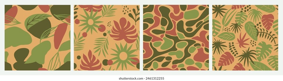 Blue Seamless Contemporary Decorative Textile Texture. Vivid Seamless Color Blossom Leaves, Seamless Vector. Bright Repeated Fashion Spring Decor Art. 