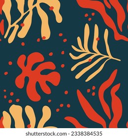 La Decoración Azul Sin Precedentes Foliage Surface Pattern. Vibrante Calviola De Plantas Clásicas, Sin Pisos, Fondo Inalámbrico. Resumen Repetitivo Oscuro Hermoso Fondo De Elemento. 