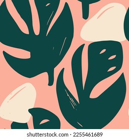 Blue Seamless Decoration Spring Template Design. White Endless Color Garden Quill, Seamless Backdrop. Green Seamless Elegant Branch Artwork Background. 