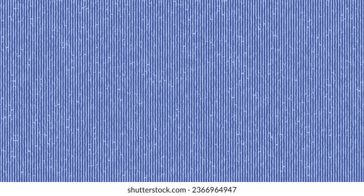Tejido de niebla azul sin costura. Patrón interminable de lienzo con puntos verticales. Material de tela de fusión. Resumen del fondo vectorial.