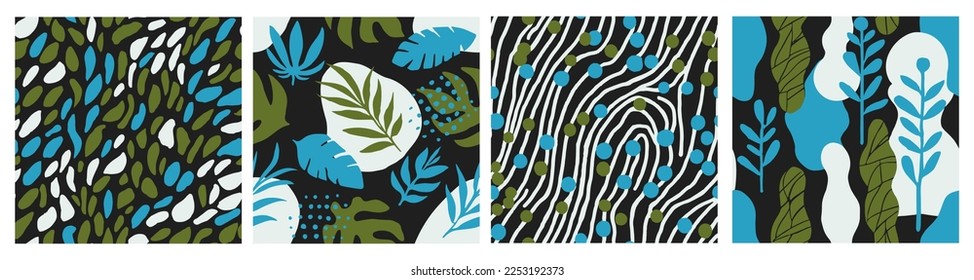 Blue Seamless Elegant Natural Watercolor Print. Vibrant Repetitive Classic Beauty Shape, Seamless Backdrop. Orange Endless Creative Branch Artwork Wallpaper. 