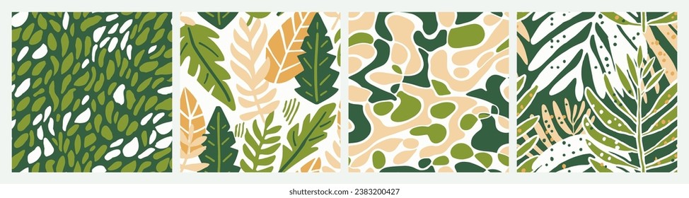Blue Seamless Elegant Trendy Watercolor Texture. Dark Repetitive Doodle Retro Leaves, Seamless Set. Pink Endless Color Flora Illustration Art. 