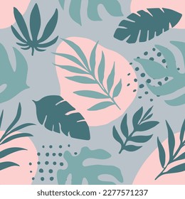 Blue Seamless Fashion Tree Lines Design. Vibrant Seamless Nature Jungle Quill, Seamless Backdrop. Gradient Repetitive Elegant Artistic Surface Pattern. 