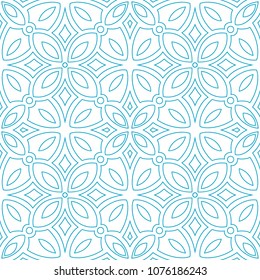 blue seamless floral ethnic pattern