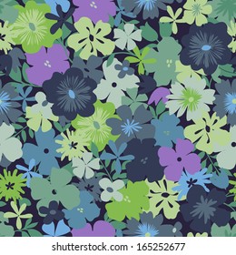 blue seamless flower background