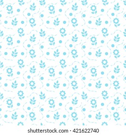 blue seamless flower pattern