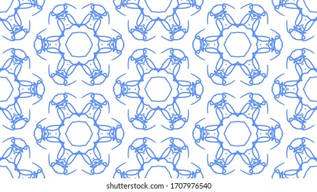 Blue  Seamless geometric pattern background. Vector Ornament for your design templates. 
